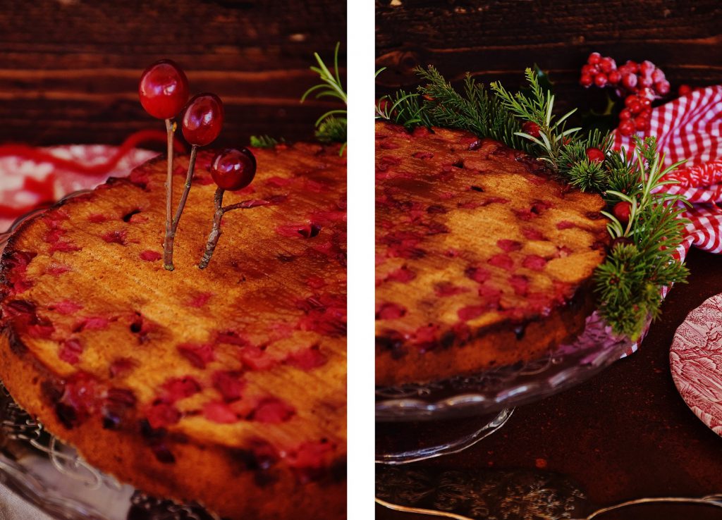 Saftiger Cranberry-Kuchen (zuckerfrei und weizenfrei)